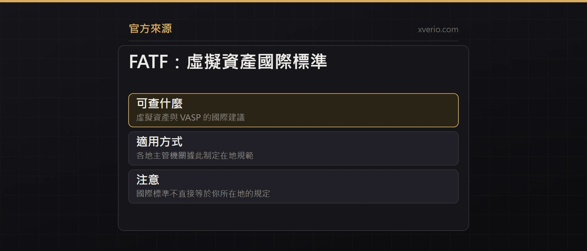FATF:虛擬資產與 VASP 官方主題頁