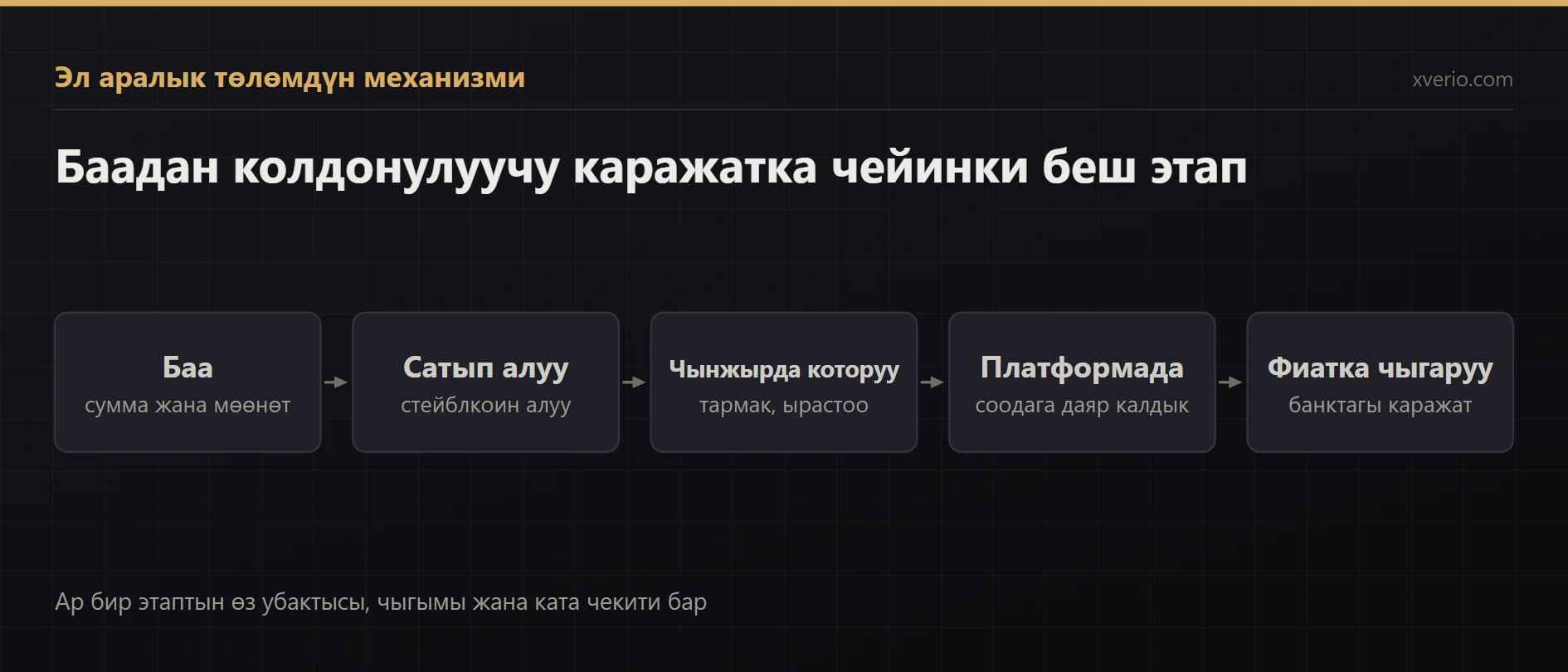 Криптовалюта менен эл аралык төлөм кантип иштейт? Төлөөдөн банкка чейин
