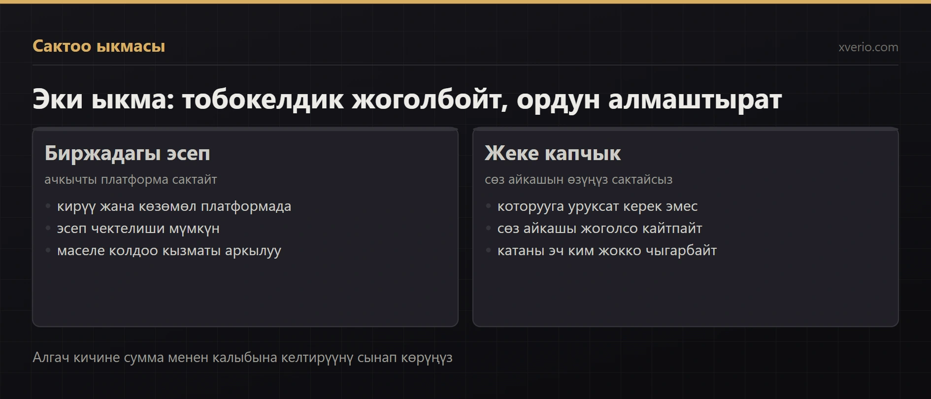 Криптону биржада сактоо же жеке капчыкка чыгаруу: кайсысы жакшы?